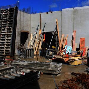 … the elevator shaft is prepared.