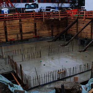 … shortly thereafter the concrete is placed.