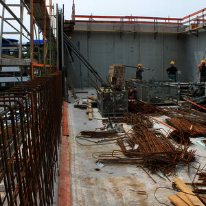 … meanwhile the construction workers are busy to set up new walls.