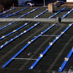 Today, the brackets for the solar panels were installed using spacer profiles.