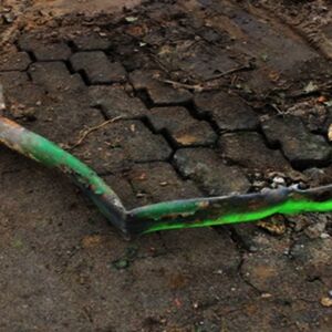 …In the end, the metallic object was nothing more than an old fencing post.